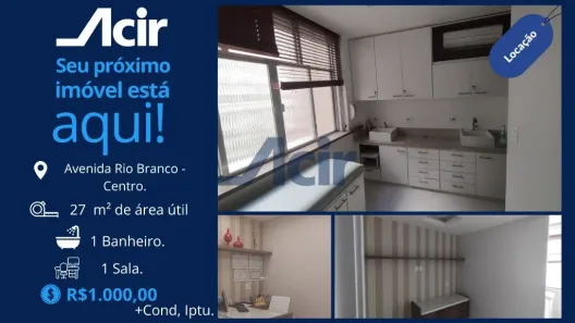 Sala Comercial para alugar, 26m² no Centro, Rio de Janeiro