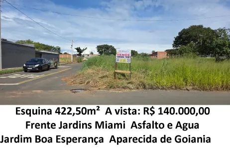 Lote/Terreno à venda, 422m² no Jardim Boa Esperança, Aparecida de Goiânia
