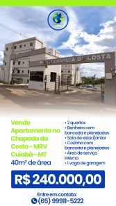Apartamento com 2 Quartos à venda, 40m² no Jardim Ubirajara, Cuiabá
