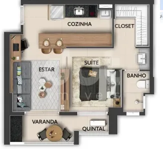 Apartamento com 1 Quarto à venda, 46m² no Vila Lídia, Campinas