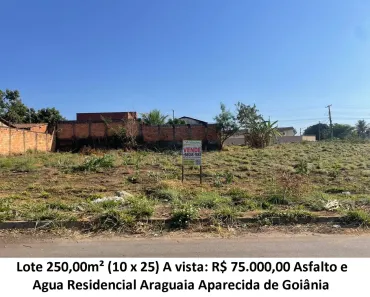 Lote/Terreno à venda, 250m² no Residencial Araguaia, Aparecida de Goiânia