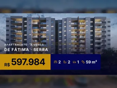 Apartamento com 2 Quartos à venda, 59m² no de Fátima, Serra