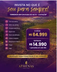 Lote/Terreno à venda, 500m² no Jardim São Luiz (Caucaia do Alto), Cotia