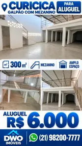 Galpão/Depósito/Armazém para alugar, 300m² no Curicica, Rio de Janeiro