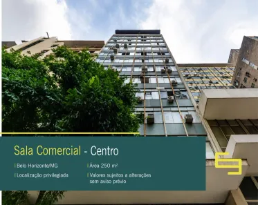 Sala Comercial para alugar, 250m² no Centro, Belo Horizonte