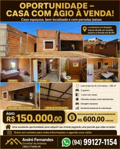 Casa com 2 Quartos à venda, 250m² no Cidade Jardim, Parauapebas
