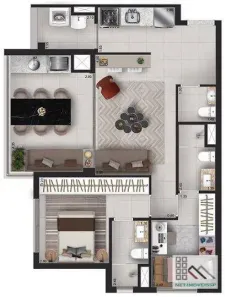 Apartamento com 2 Quartos à venda, 76m² no Butantã, São Paulo