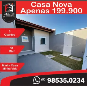 Casa com 3 Quartos à venda, 91m² no Vila Machado, Itaitinga