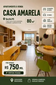 Apartamento com 3 Quartos à venda, 80m² no Casa Amarela, Recife
