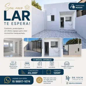 Casa com 2 Quartos à venda, 50m² no Jardim Brasilândia, Sorocaba