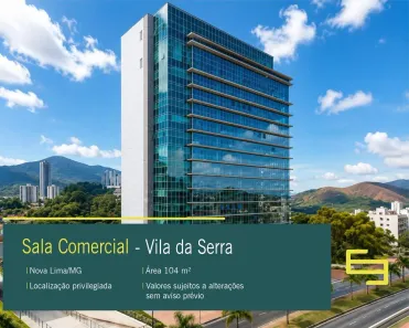 Sala Comercial para alugar, 104m² no Vale do Sereno, Nova Lima