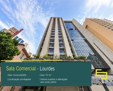Sala Comercial à venda, 70m² no Lourdes, Belo Horizonte
