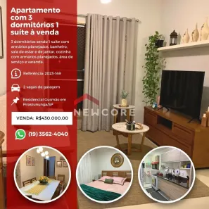 Apartamento com 3 Quartos à venda, 100m² no Jardim Carlos Gomes, Pirassununga