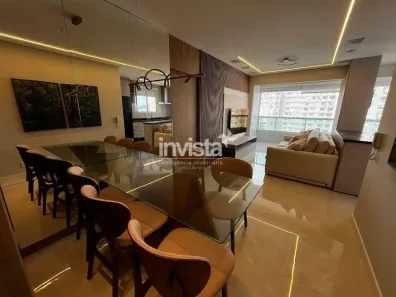 Apartamento com 3 Quartos para alugar, 166m² no Embaré, Santos