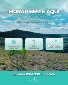 Lote/Terreno à venda, 500m² no Recreio Topázio (Caucaia do Alto), Cotia