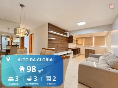 Apartamento com 3 Quartos para alugar, 98m² no Alto da Glória, Goiânia