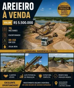Lote/Terreno à venda, 760000m² no Paz do Salobro, Canarana