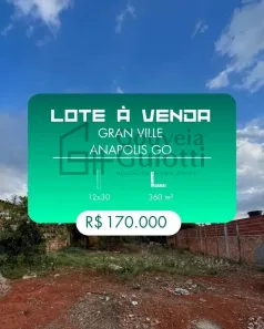 Lote/Terreno à venda, 360m² no Gran Ville, Anápolis