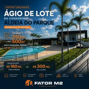 Lote/Terreno à venda, 500m² no Residencial Aldeia do Parque, Aparecida de Goiânia
