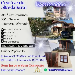 Casa com 4 Quartos à venda, 210m² no Urbanova, São José dos Campos