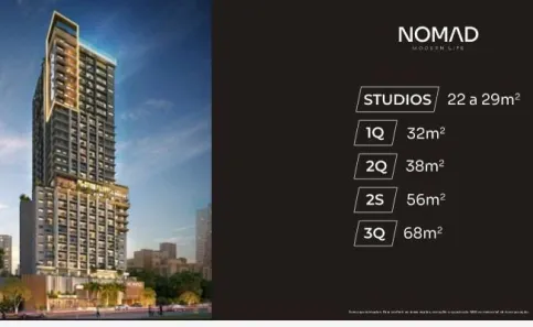 Apartamento com 1 Quarto à venda, 22m² no Setor Bueno, Goiânia