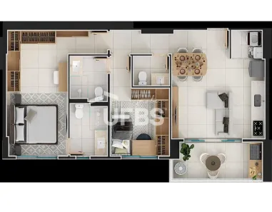 Apartamento com 2 Quartos à venda, 76m² no Setor Oeste, Goiânia