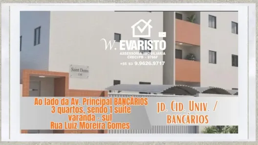 Apartamento com 3 Quartos à venda, 87m² no Jardim Cidade Universitária, João Pessoa