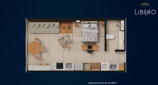 Flat com 1 Quarto à venda, 39m² no Pina, Recife