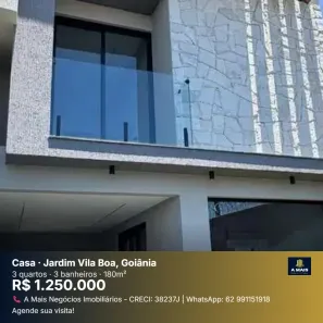 Sobrado com 3 Quartos à venda, 175m² no Jardim Vila Boa, Goiânia