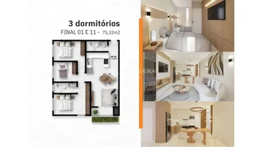 Apartamento com 3 Quartos à venda, 75m² no Saco dos Limões, Florianópolis