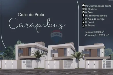 Apartamento com 3 Quartos à venda, 99m² no Jacumã, Conde