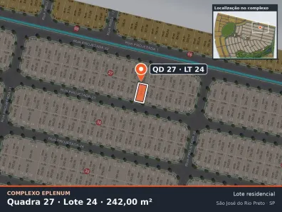 Lote/Terreno à venda, 242m² no Eparque Mirage, São José do Rio Preto