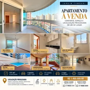 Apartamento com 3 Quartos à venda, 111m² no Jardim Camburi, Vitória