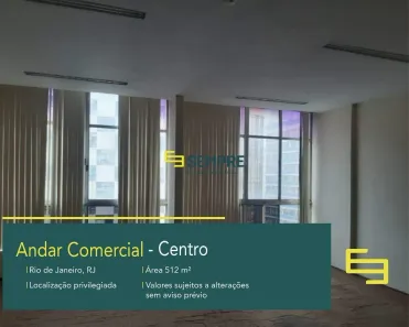 Imóvel Comercial para alugar, 513m² no Centro, Rio de Janeiro
