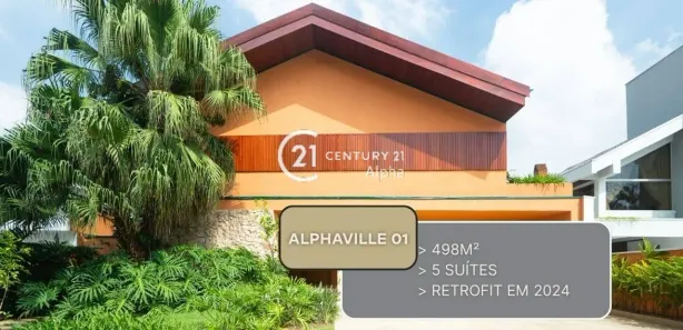 Casa de Condomínio com 5 Quartos à venda, 498m² no Alphaville Residencial Um, Barueri