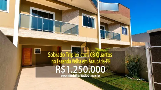 Sobrado com 3 Quartos à venda, 175m² no Fazenda Velha, Araucária