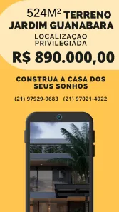 Lote/Terreno à venda, 524m² no Jardim Guanabara, Rio de Janeiro