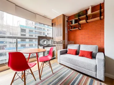 Apartamento com 1 Quarto para alugar, 32m² no Santo Amaro, São Paulo