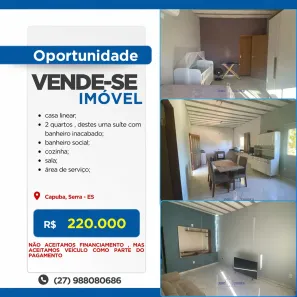 Casa com 2 Quartos à venda, 360m² no Praia de Capuba, Serra