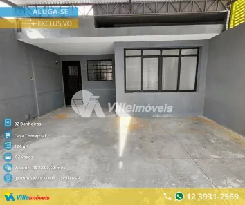 Imóvel Comercial com 3 Quartos para alugar, 124m² no Jardim Santa Maria, Jacareí