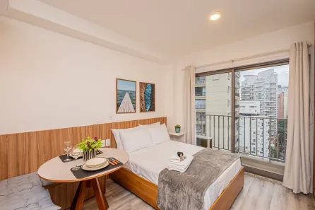 Apartamento com 1 Quarto para alugar, 24m² no Vila Nova Conceição, São Paulo