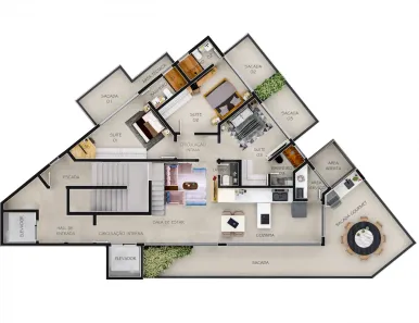 Cobertura com 3 Quartos à venda, 320m² no Tubalina, Uberlândia