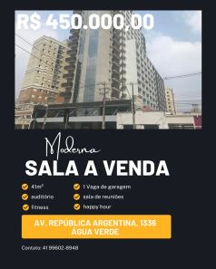 Sala Comercial com 1 Quarto à venda, 41m² no Vila Izabel, Curitiba
