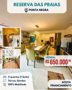 Apartamento com 2 Quartos à venda, 80m² no Ponta Negra, Manaus