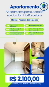 Apartamento com 3 Quartos para alugar, 10m² no Centro-Norte, Cuiabá