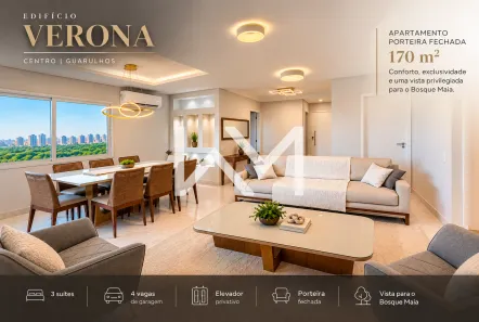 Apartamento com 3 Quartos à venda, 170m² no Centro, Guarulhos