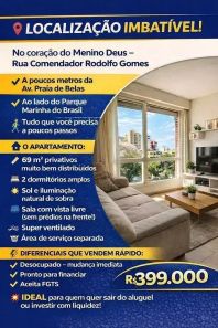 Apartamento com 2 Quartos à venda, 69m² no Menino Deus, Porto Alegre