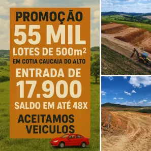 Lote/Terreno à venda, 500m² no Recreio Topázio (Caucaia do Alto), Cotia