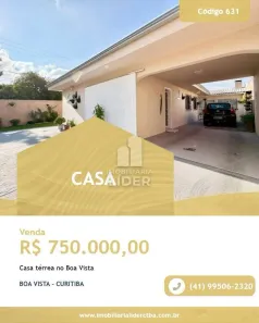 Casa com 4 Quartos à venda, 125m² no Boa Vista, Curitiba