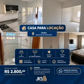 Casa com 3 Quartos para alugar, 250m² no Setor Central, Aparecida de Goiânia